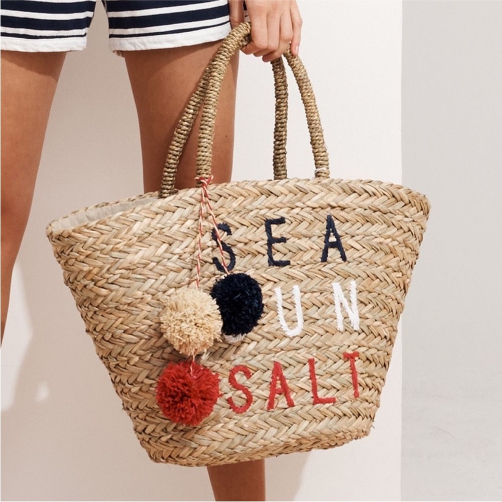 Sundry Sea Salt Sun Wicker Tote Bag